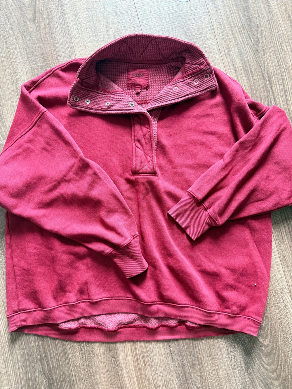 aerie Raspberry open collar sweatshirt